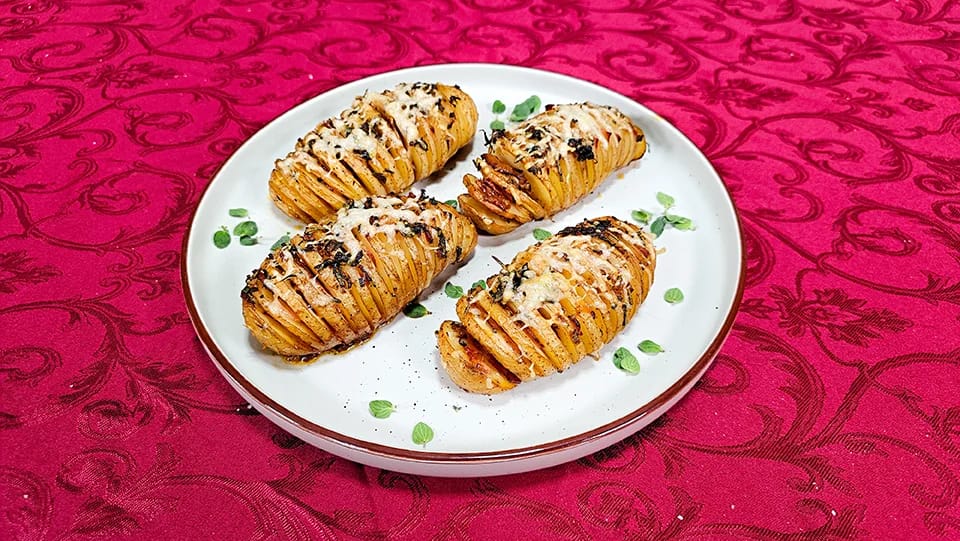 Accordion Potatoes with Bacon - recipe