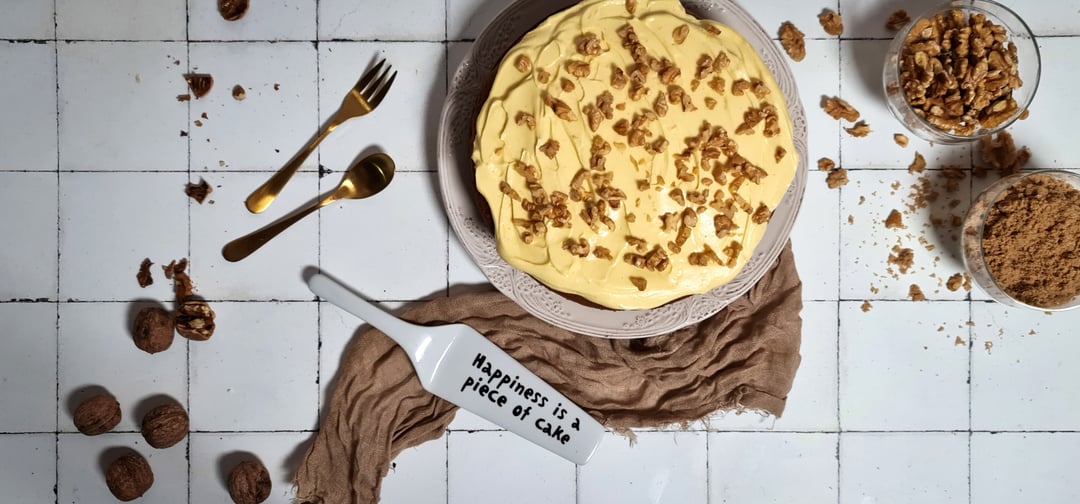 Κέικ καρότου µε επικάλυψη κρέµας τυριού - Recipe image