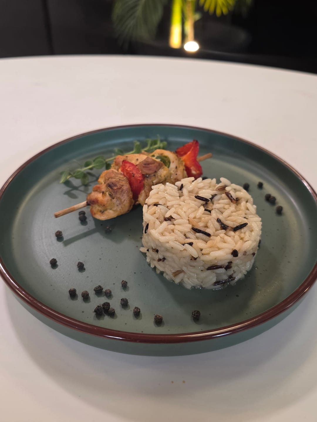 Chicken Souvlaki with Wild Rice - recipe