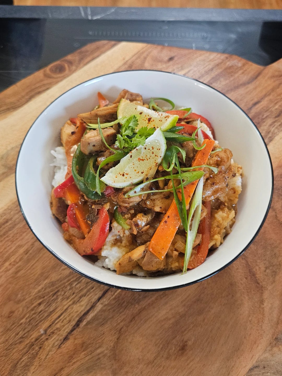 Chicken with Peanut Butter and Vegetables - Recipe image