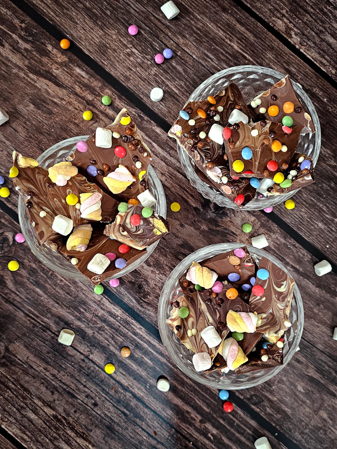 Chocolate with Marshmallows and Candies - Recipe image