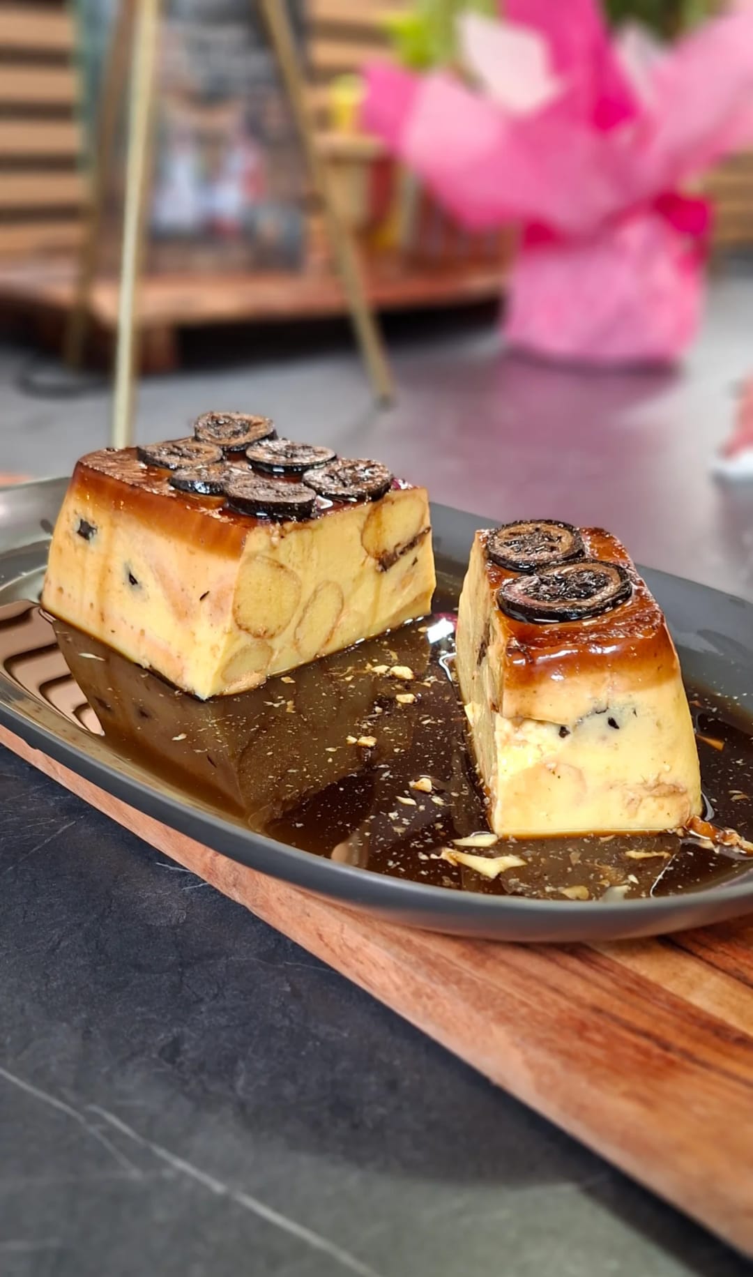 Crème Caramel with Candied Walnuts - recipe