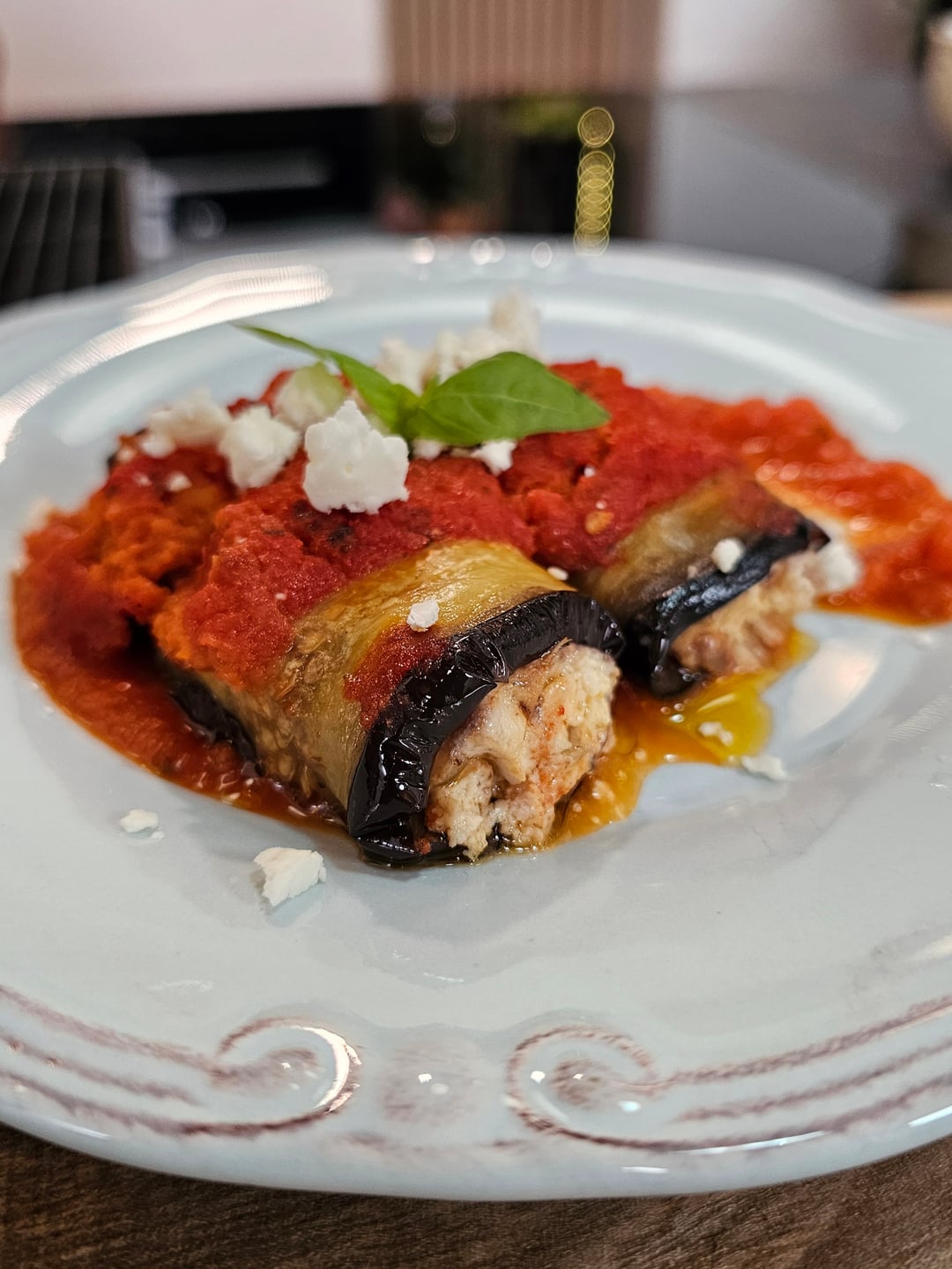 Eggplant Rolls with Cheeses - Recipe image