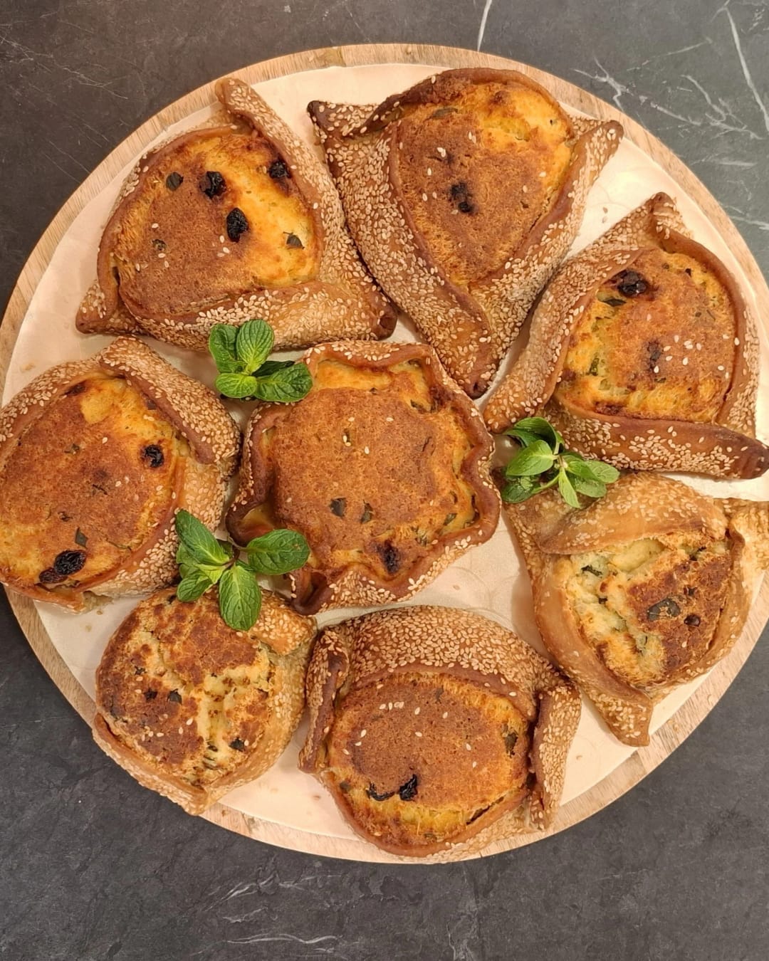 Flaounes with Sourdough Starter (Prozimi) - recipe