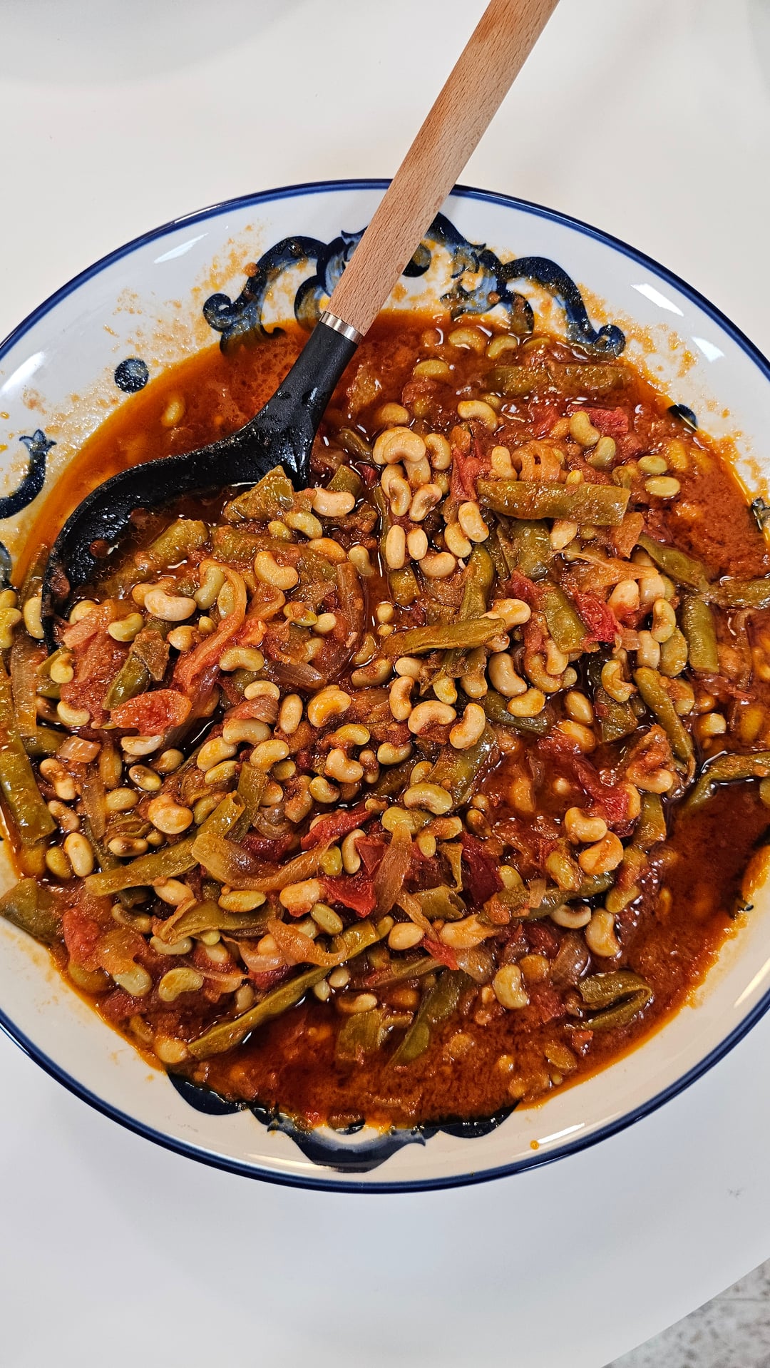 Φρέσκο (χλωρό) λουβί γιαχνί - Recipe image