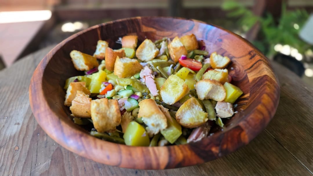 Fresh Louvi Salad - recipe