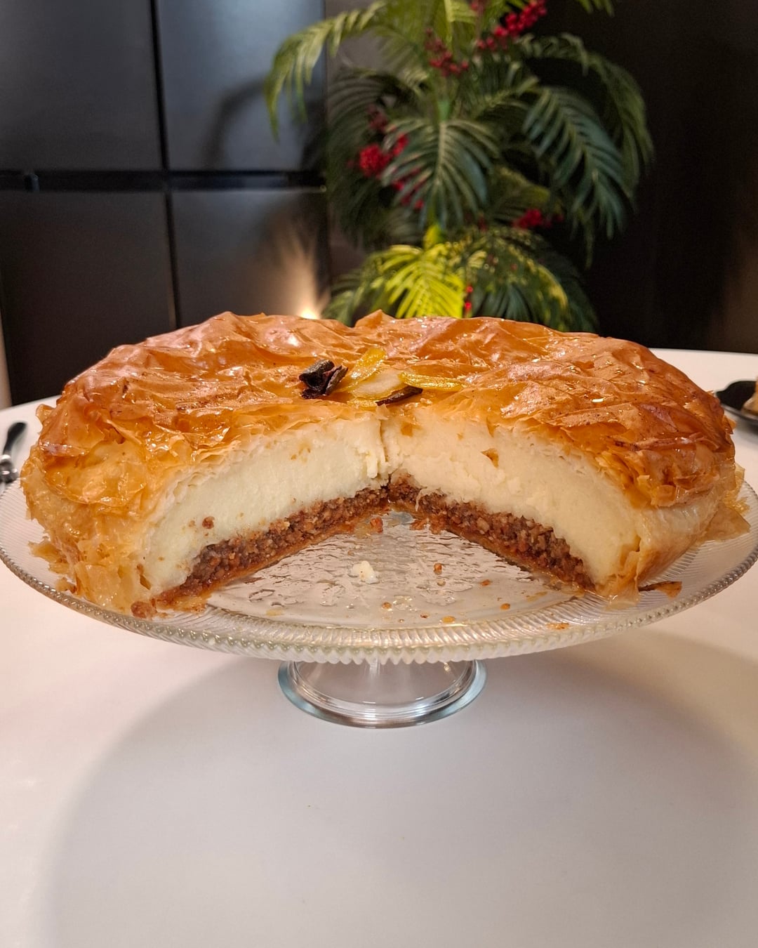 Galaktoboureko with Baklava Base - Recipe image