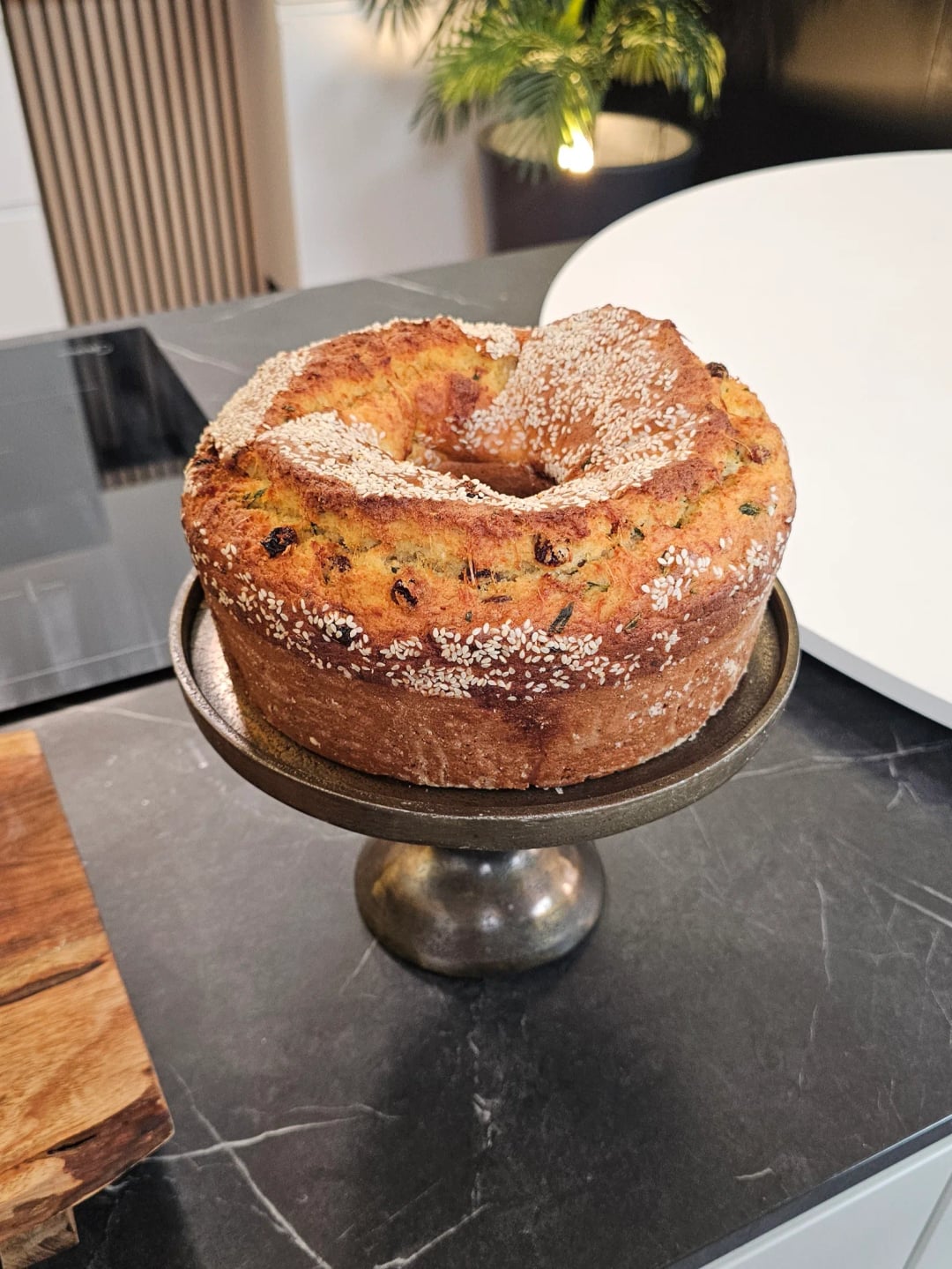 Κέικ φλαούνας με χαλλούμι - Recipe image