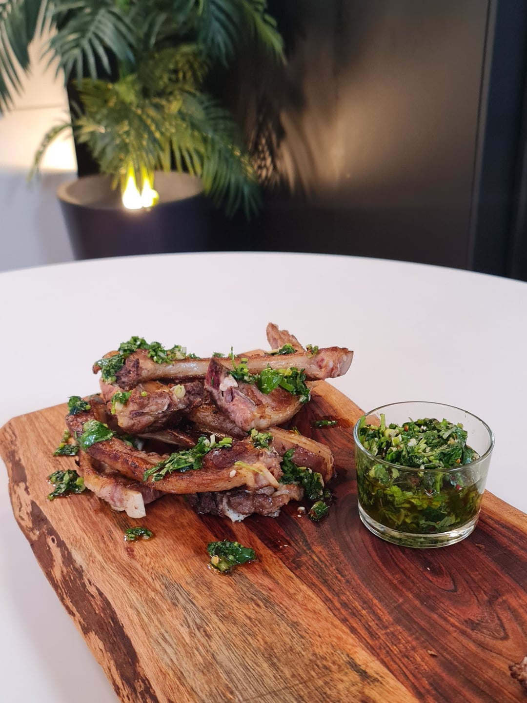 Lamb Chops with Green Chimichurri Sauce - Recipe image