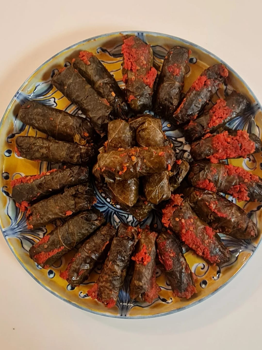 Lenten Koupepia (Stuffed Vine Leaves) with Lentils and Mitsides Glacé Rice - recipe