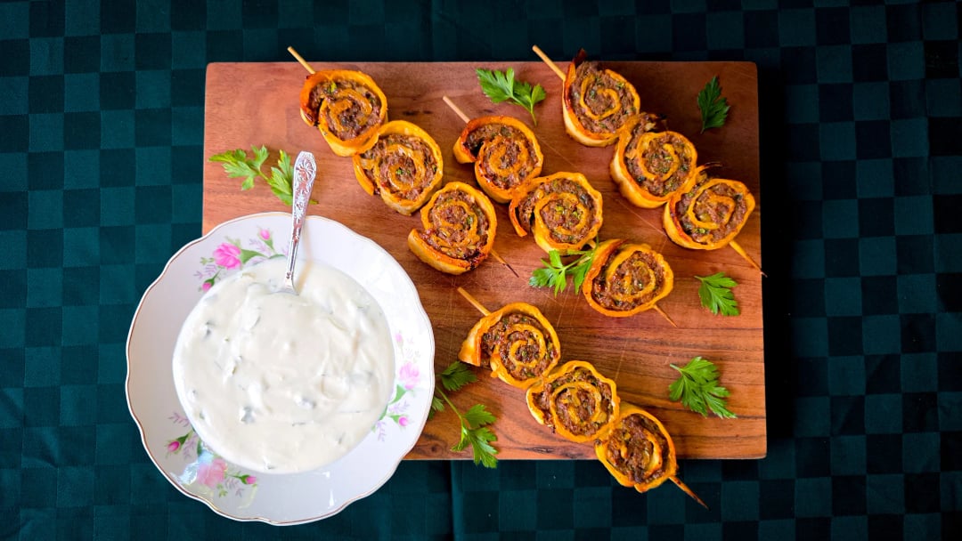 Middle Eastern Beef Mince Rolls - Recipe image