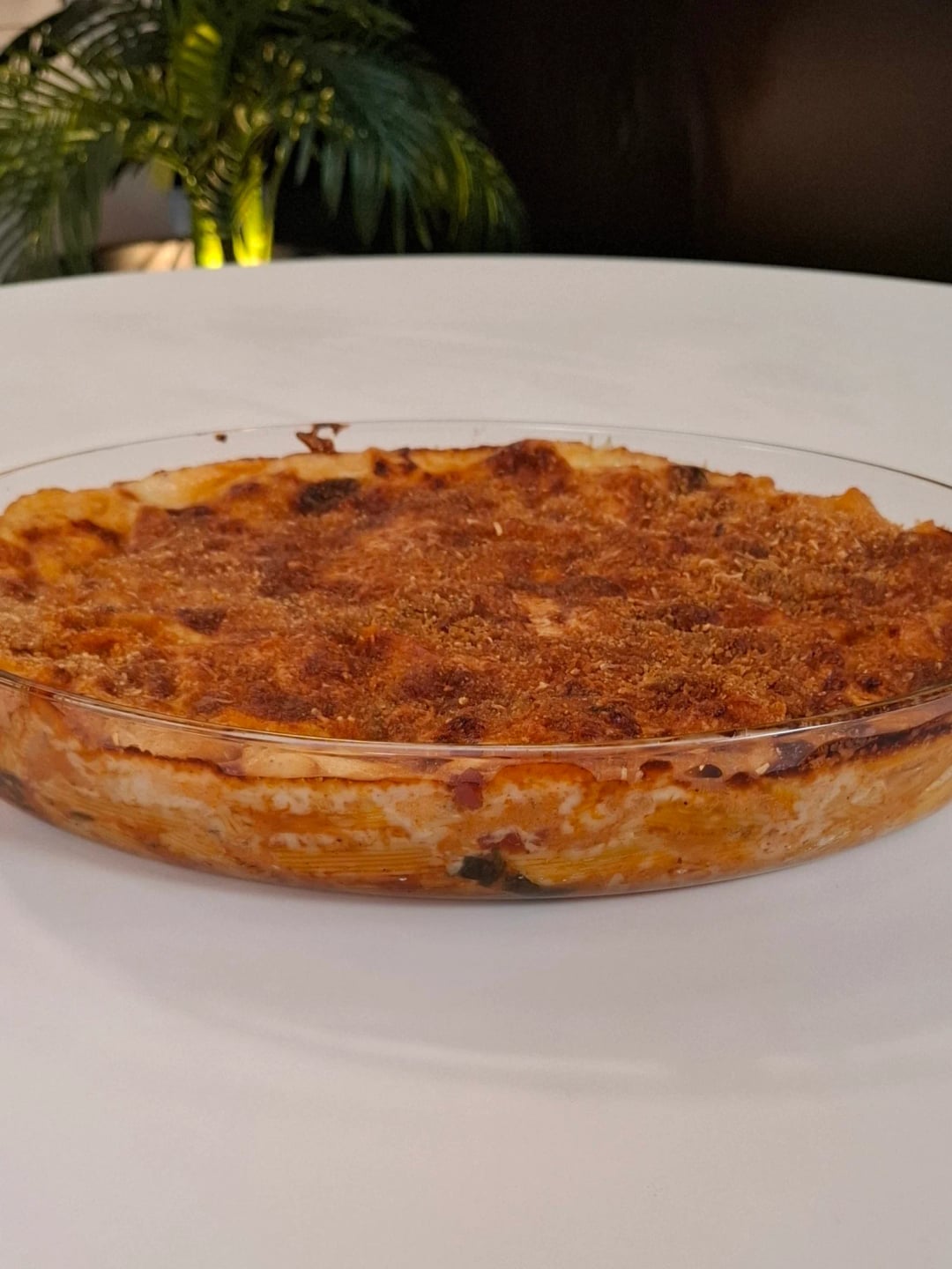 Mitsides Pasta Gratin with Tomato and Spinach - Recipe image