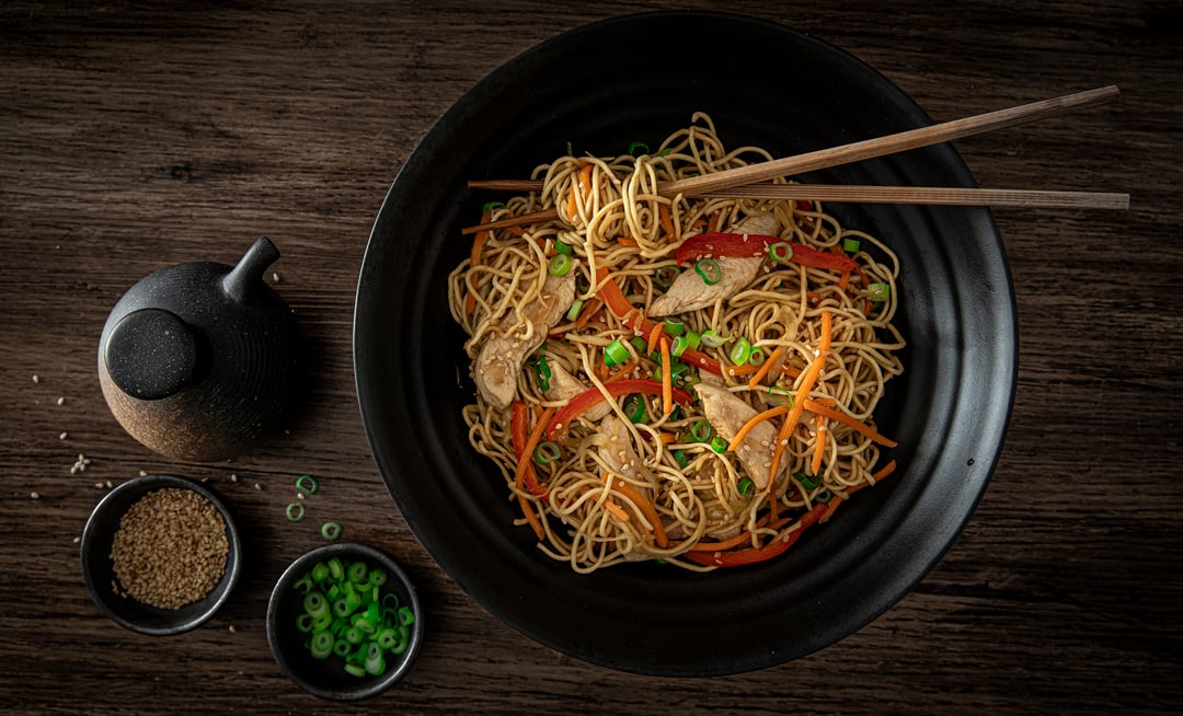 Noodles with Chicken and Vegetables - Recipe image