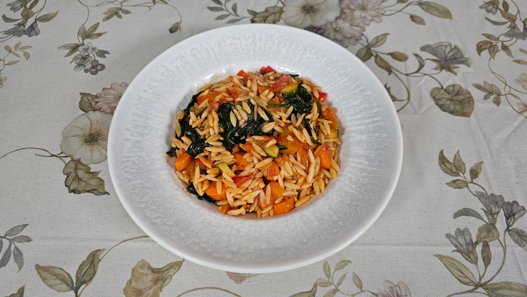 Orzo Pasta with Vegetables - Recipe image