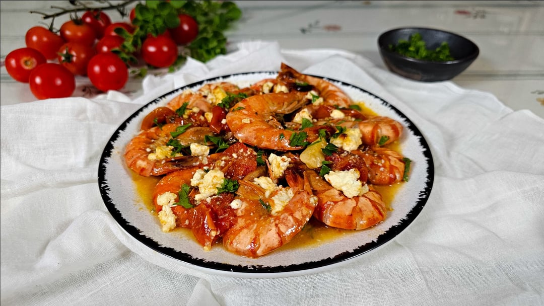 Oven-Baked Shrimp Saganaki - Recipe image