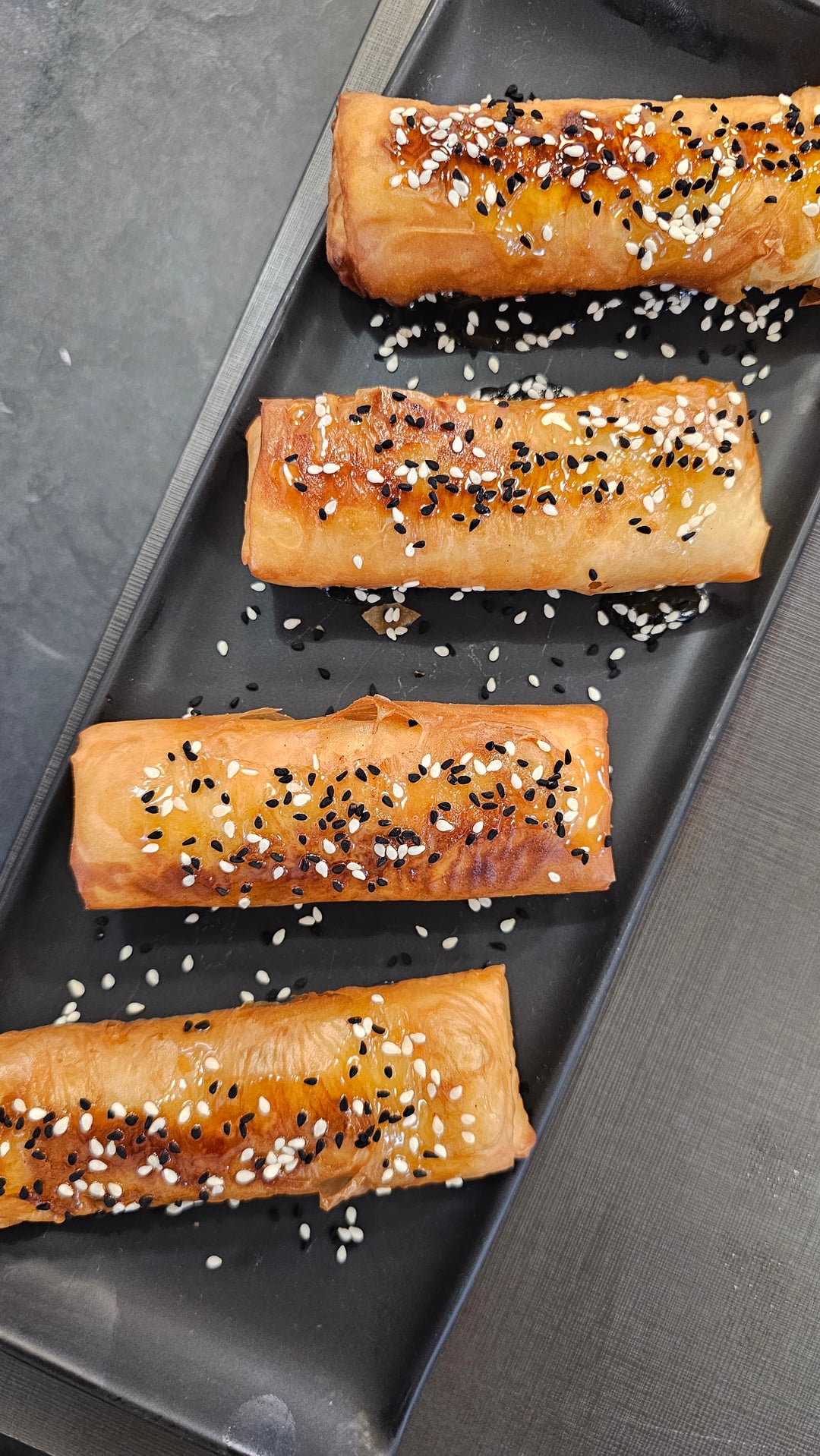 Phyllo Flutes with Halloumi and Fig Jam - Recipe image
