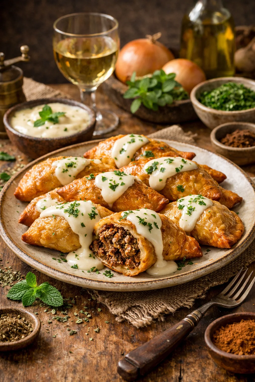 Πουρέκια με κιμά και μπεσαμέλ - Recipe image