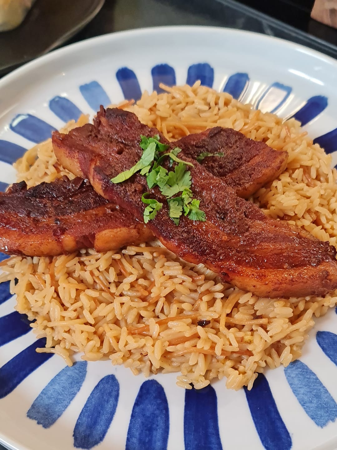 Χοιρινό μπέικον με κρασί και χαρουπόμελο - recipe