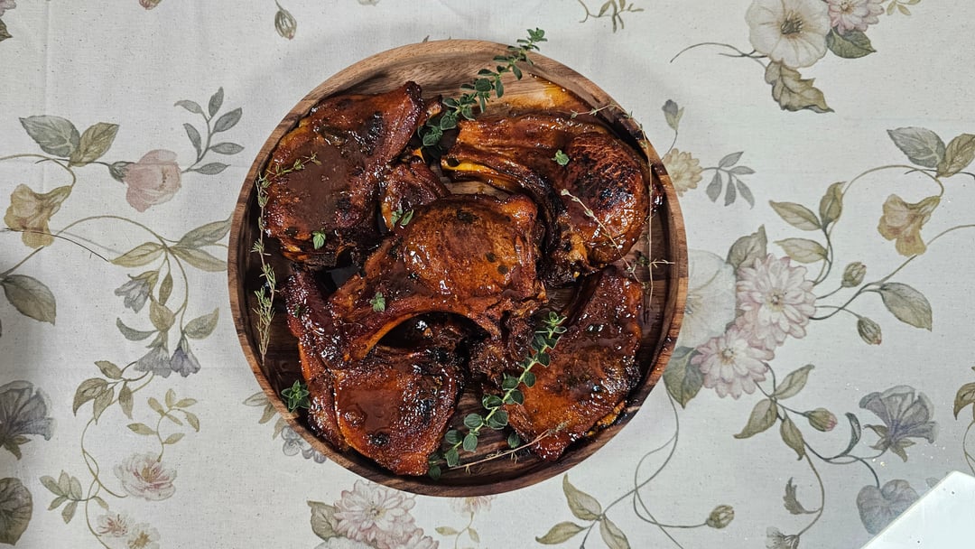 Μπριζόλες με χυμό πορτοκαλιού και μέλι - Recipe image