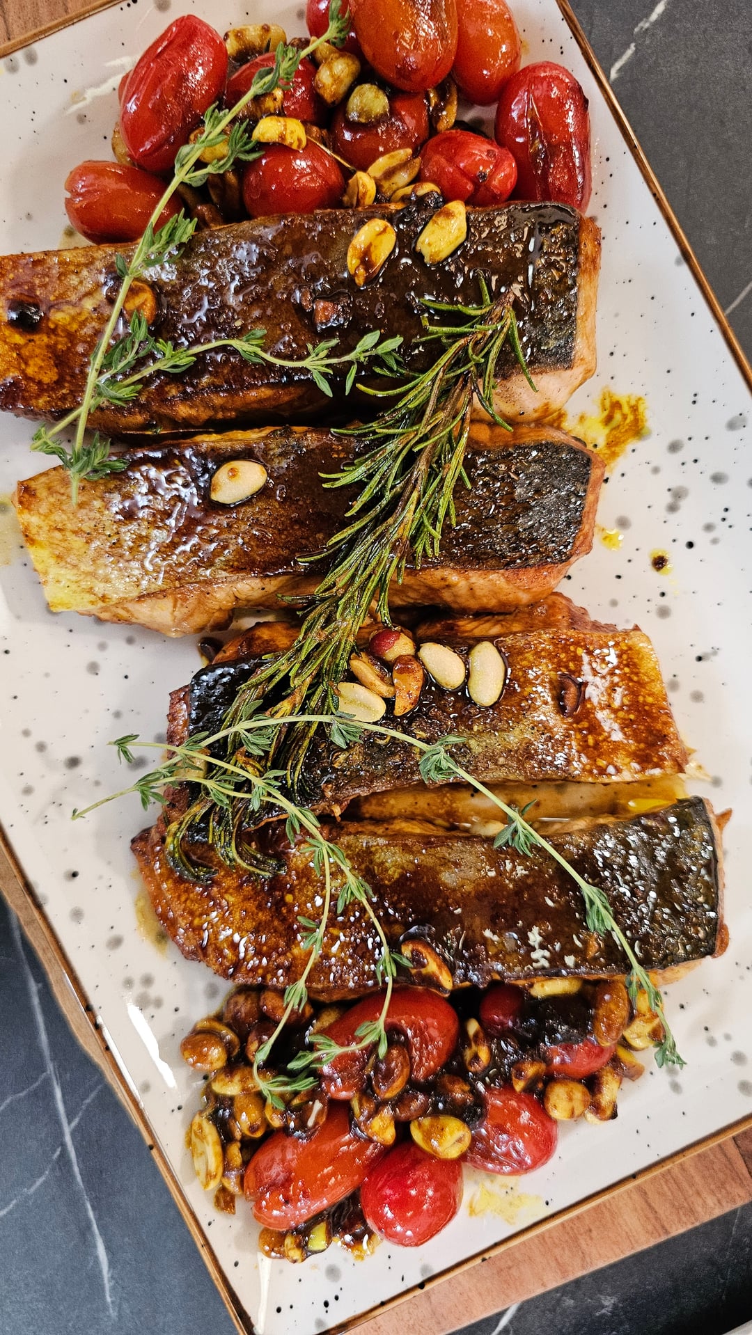 Σολομός με χαρουπόμελο - Recipe image