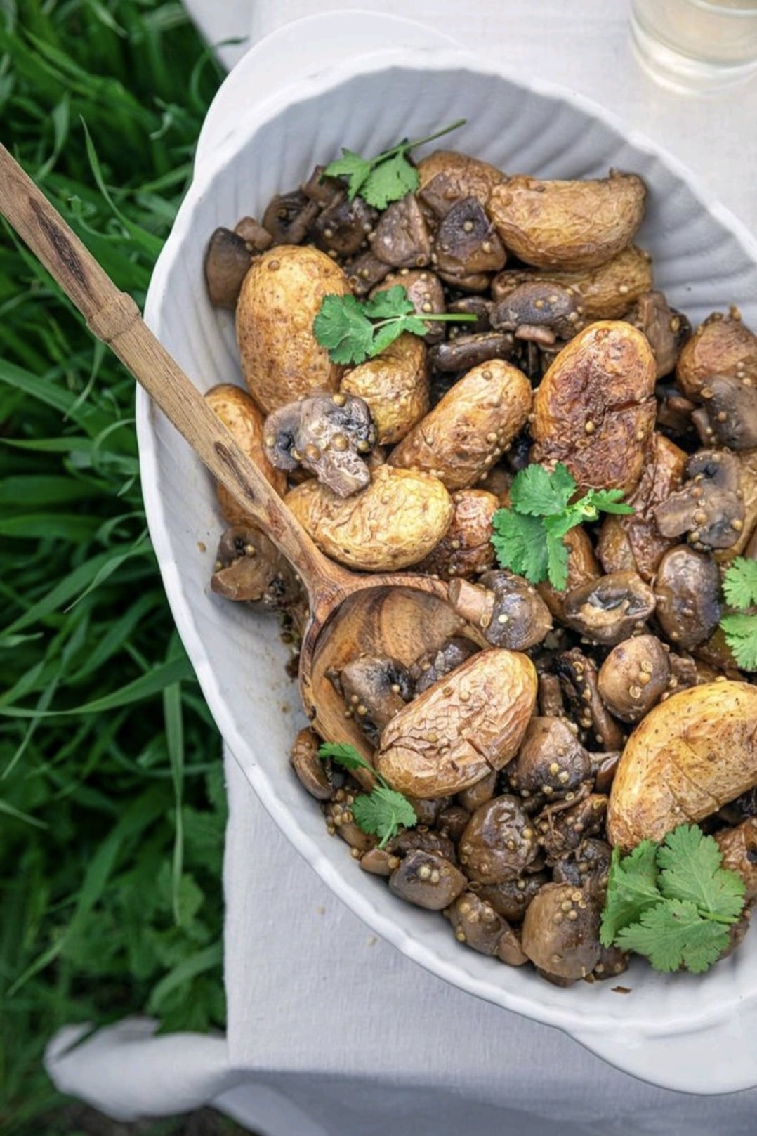 Smashed Potatoes with Mushrooms - Recipe image