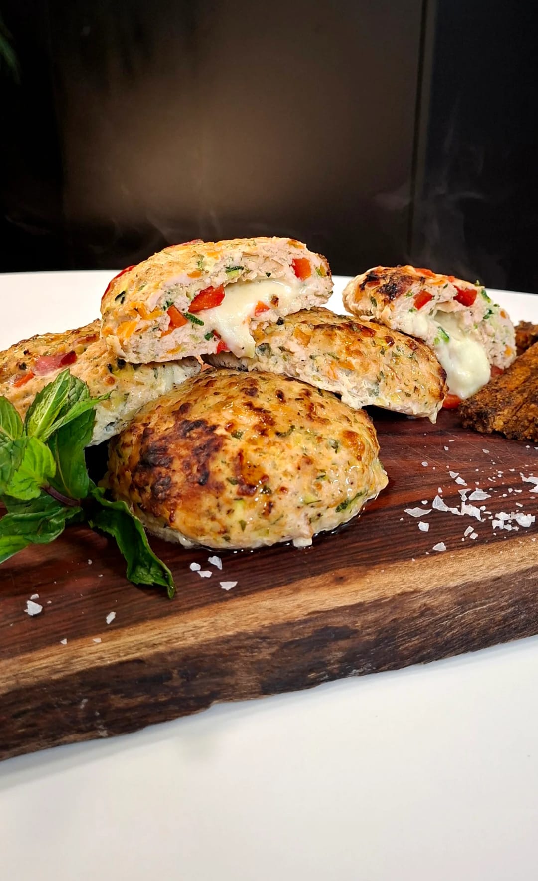 Stuffed Chicken Patties with Sweet Potatoes in the Oven - recipe