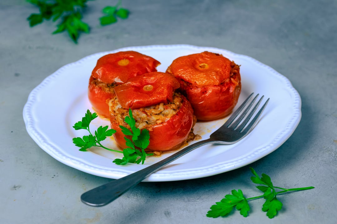 Stuffed Tomatoes with Minced Meat - Recipe image