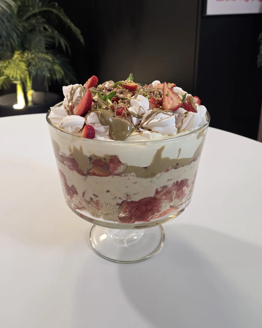 Tsoureki Trifle with Strawberries and Pistachios (Haleppiana) - - recipe