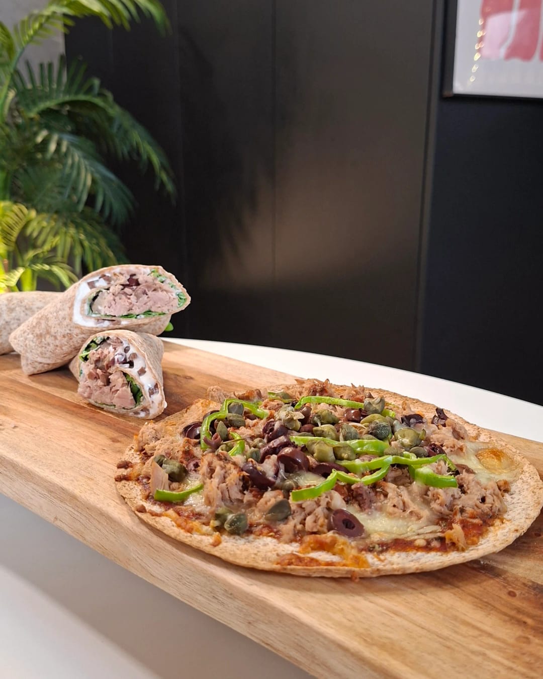 Whole Wheat Tortilla 'Pizza' with Trata Tuna - recipe