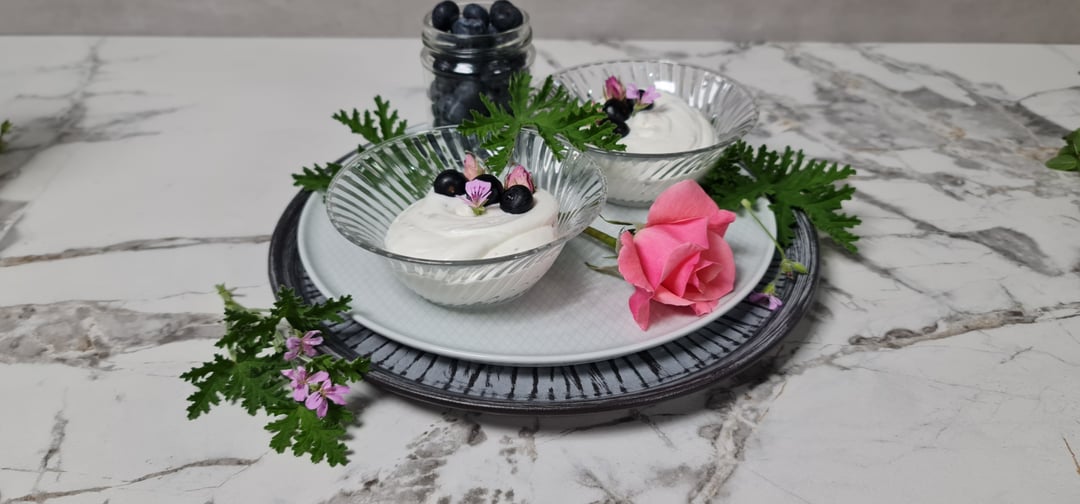 Yogurt, Lavender, and Blueberry Mousse - Recipe image